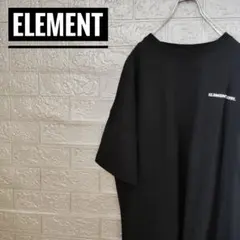 エレメントELEMENT　ワンポイント刺繍ロゴ古着Tシャツ黒M