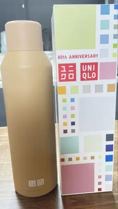 【新品未使用・箱付】ユニクロ 40周年 炭酸対応ステンレスボトル ベージュのサムネイル
