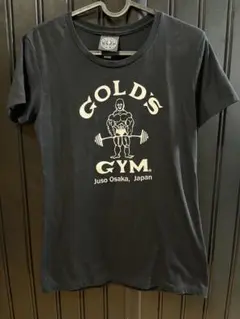 GOLD'S GYM ブラック　コットンTシャツ　レディース　M