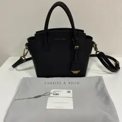 チャールズアンドキース　2way ハンドバッグ　ショルダーバッグ　ブラック