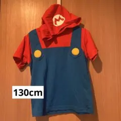 ユニバ限定 マリオ 130cm 半袖 フード付きパーカー なりきり ハロウィンのサムネイル