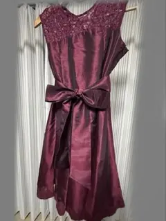 axes femme オケージョン ドレス ボルドー