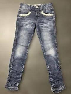 子供用スリムフィットデニムパンツ ダークブルー 120cm