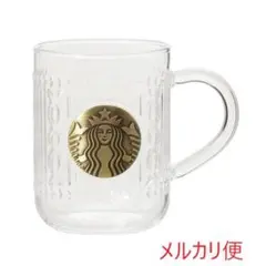 スターバックス　耐熱グラスマグメダル　ホリデー　2025　マグカップ　スタバ
