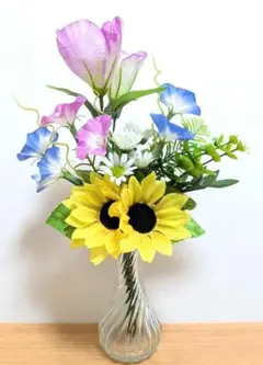 ◎仏花 お供え花 造花 クレマチス 朝顔 リンドウ アレンジメント 1対