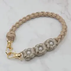 ハンドメイド ハンドストラップ スマホ チャーム パラコード 花x3 HS285