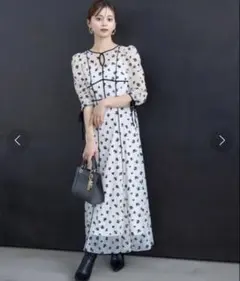 スナイデル♡ Sustainablフロッキープリントドレス