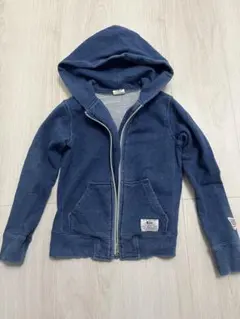 F.O.キッズ デニムデザイン フルジップパーカー 120cm ダークブルー