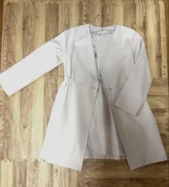 ベージュ コート ウエストギャザー