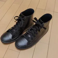 ブラックハイカットレインシューズ