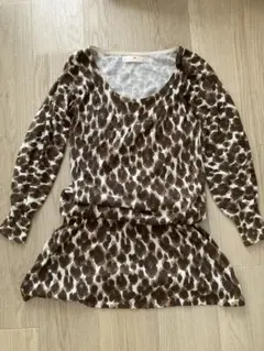 rich♡ ヒョウ柄　レオパード　長袖　ミニワンピース