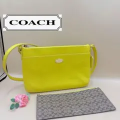 COACH ショルダーバッグ イエロー ポーチ付きのサムネイル