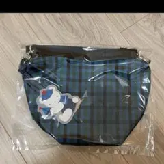 ファミリア　ポシェット　青　チェック