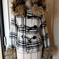 CECIL McBEEチェック柄ダッフルコート