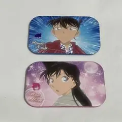 毛利蘭 工藤新一 まるかく 缶バッジ セット