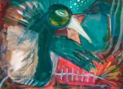 一点物】F6号 油彩「境界の森」現代アート 抽象画 手描き - メルカリ