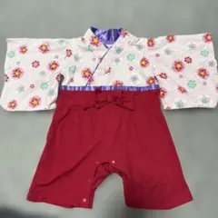 ベビー　袴　ロンパース　60-70サイズ　ひな祭り