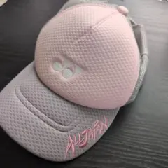 YONEX メッシュ キャップ AllJAPAN グレー ピンク