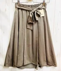 B127：COMMECA コムサ 日本製 ウエストリボンフレアスカート サイズ5