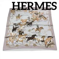エルメス カレ55 Les Mustangs Bandana 野生馬 スカーフ - メルカリ