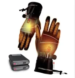 電熱グローブ ヒーター手袋 12000mahバッテリー付き 65℃発熱