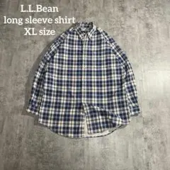 L.L.Bean チェックシャツ メンズXLネルシャツコットン長袖エルエルビーン