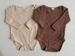 monbebe ワッフルロンパース　2着セット　Lサイズ