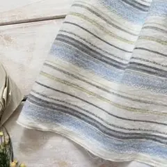 ■0.5m■延長可能■オーガニックコットンドビーボーダー◇サックス系