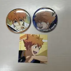 ハイキュー!! 日向翔陽 缶バッジ 2個+購入者特典ステッカー