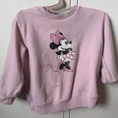 ミニーマウス プリント ピンク トレーナー90