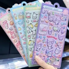 ボンボンドロップシール　サンリオ 立体　BONNON DROP 4点セット