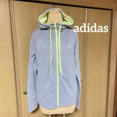 アディダス adidas フルジップパーカー グレー/ライム