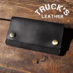 トラッカーウォレット 栃木レザー ミドル 2層 ブラス ハンドメイド