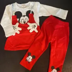 【新品】ミッキーのお洋服、チュニックズボン上下　80