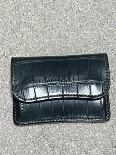 ヌメクロコダイル ポロサス ブラック L字ファスナー ハンドメイド