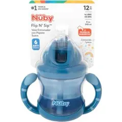 Nuby Flip N' Sip ツインハンドルマグカップ240mlのサムネイル
