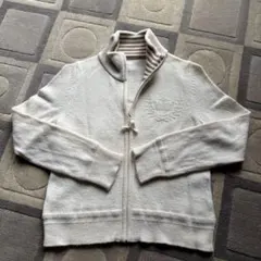 キャラオクルス ホワイトニットセーター ジッパー付き