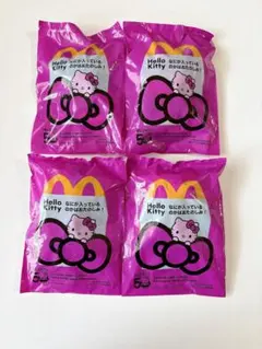 マクドナルド ハッピーセット ハローキティ◆50周年③ 紫4個セット