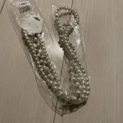 ホワイトパール風ロングネックレス