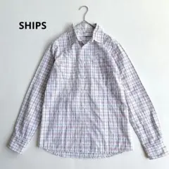 SHIPS シップス　長袖シャツ　チェック柄　メンズ　Mサイズ