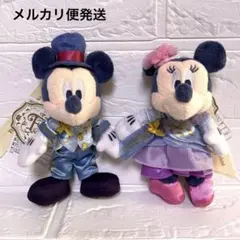 ディズニー　ファンタジースプリングスホテル　ミッキー　ミニー　ぬいぐるみバッジ