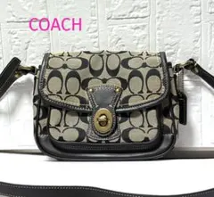 【美品】COACHモノグラム　ショルダーバッグ　シグネチャー