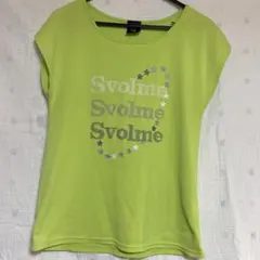 SVOLME プリントTシャツ レディース　黄緑　Lサイズくらいのサムネイル