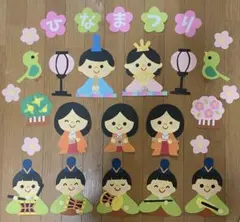 ひな祭り　ひな人形　雛人形　３月　４月　壁面　保育園　幼稚園