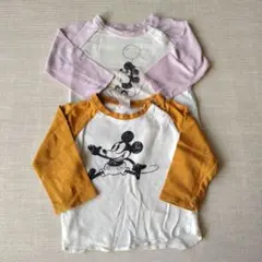 petit main＊プティマイン　ロンT　ミッキーマウス　80　長袖Tシャツ