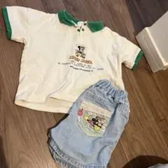 ミッキーマウス ポロシャツ　ショートパンツ　セット 90