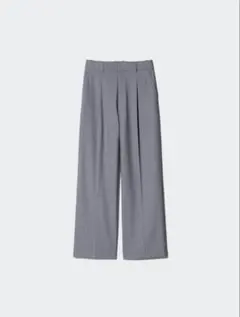 UNIQLO タックワイドパンツ　グレー　XSサイズ