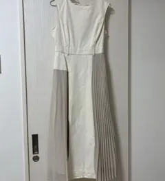 ciaopanic アイボリー プリーツ 切り替え ワンピース ベルトあり