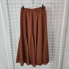 未使用品　spick&span オレンジ　ロング フレアスカート