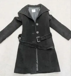 黒コート　Dear Princess 黒　コート　ベルト付き　細身　Sサイズ